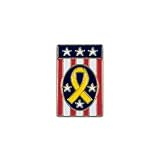 Rectangle Yellow Ribbon Lapel Pin
