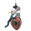 Carolina Panthers NFL Touchdown Snowman Christmas Ornament