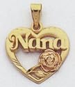 Two-tone Nana Heart Charm - M2172
