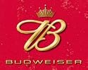 Budweiser Crown Label Beer Tin Metal Sign