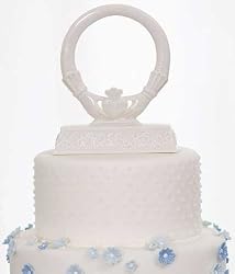 Traditional Celtic Claddaugh Irish Wedding Cake Topper