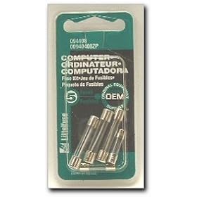 Littelfuse - Computers and Peripherals Glass Fuse Assortment, pkg of 5 (094408)