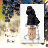 Poodle Sportcut Dog Wine Bottle Stopper - Black