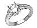 0.25 cts Round Diamonds Engagement Ring - Platinum, 14kt White or Yellow Gold