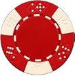 Clay Composite Triple Crown Poker Chips 25 11.5 gram Red Poker Chips