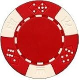 Clay Composite Triple Crown Poker Chips 25 11.5 gram Red Poker Chips