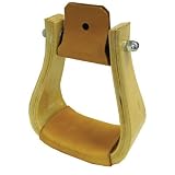 Wooden Western Roping Stirrups with LeatherTread