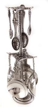 Crosby & Taylor (Tin Woodsman Pewter) Super Post, Measuring Cup and Spoon Set, Featured in Paula Deen, Fleur de Lys (SUP12)
