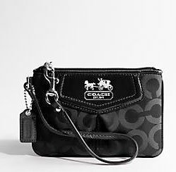 Coach Madison Op Art Signature Wristlet Bag Case for IPOD 43262 Black