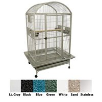 Large Dome Top Bird Cage - DOMETOP CAGE - STAINLESS STEEL