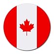 Canada Flag Round Mouse Pad