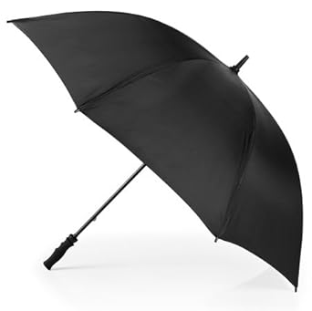 Totes Black Fiberglass Golf Umbrella