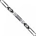 Men's Diamond Link Bracelet in Stainless Steel & 14K White Gold
