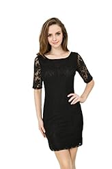 Plus Size Backless Lace Cotton Short Sleeves Bodycon Dress/Club Dress/Party Dress/Mini Dress 