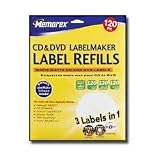 Memorex CD Labels Refills (120-Pack, White)