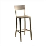 Melanie 30 Brushed Aluminum Stool
