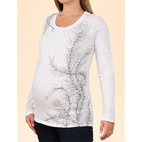 Buy A Pea in the Pod: Long Sleeve Scoop Neck Screen Print Maternity T Shirt by A Pea in the Pod