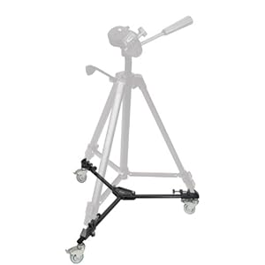Polaroid Universal Foldable Tripod Dolly With Handle And Deluxe Carrying Case For Camcorders And Cameras