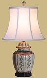 Classic Traditional Formal Quality Lighting - 22" French Porcelain Jar Oriental Style Fine Table Lamp