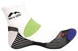 Adults More Mile cushioned LONDON running sock, White/Blue