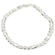 Sterling Silver 9" Men's Figaro Link Bracelet