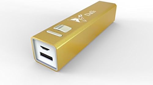 Apple and Samsung Rechargeable External Battery Pack Lithium Ion Portable Charger - Great Corporate Gift (Pure Gold)