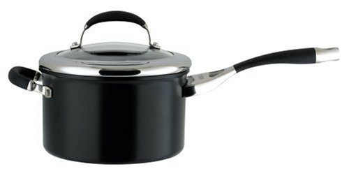Circulon Elite Hard Anodised Saucepan with Helper Handle, 20cm, 3.8 Litre