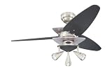 Westinghouse Lighting 7850700 Vector Elite Three Light 42 Inch Reversible Three Blade Indoor Ceiling Fan, Brushed Nickel and Graphite with Spotlights Reviews 31546A1GBwL. SL160 Westinghouse Lighting 7850700 Vector Elite Three Light 42 Inch Reversible Three Blade Indoor Ceiling Fan, Brushed Nickel and Graphite with Spotlights Reviews