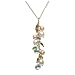 14k Yellow Gold Freshwater Cultured Pearl, Peridot, and Blue Topaz Drop Necklace, 18"