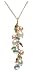 Jewelry : 14k Yellow Gold Freshwater Cultured Pearl, Peridot, and Blue Topaz Drop Necklace, 17"