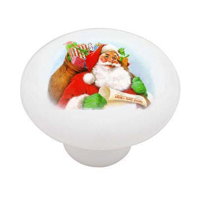 Vintage Christmas Santa Decorative High Gloss Ceramic Drawer Knob