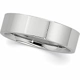 14K White Gold Flat Comfort Fit Band - 2mm