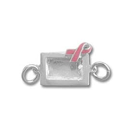 Breast Cancer Awareness Pink Ribbon Picture Frame Charm