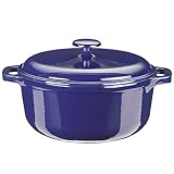  : Innova Color Cast Porcelain Enameled Cast Iron 5-Quart Round Dutch Oven, Blue
