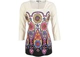 Designers Originals Ivonna Print Square Neck Top DEGAS PINK Lg Ms