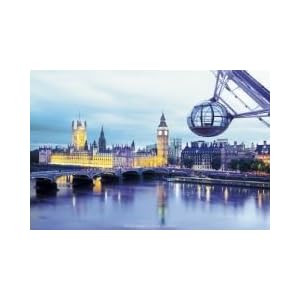 Poster de Londres en construction avec la Tamise