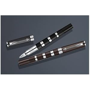 Parker Ingenuity Large Daring Brown Rubber and Metal Chrome Trim (CT) 5th Technology Mode Pen -  FREE Shipping