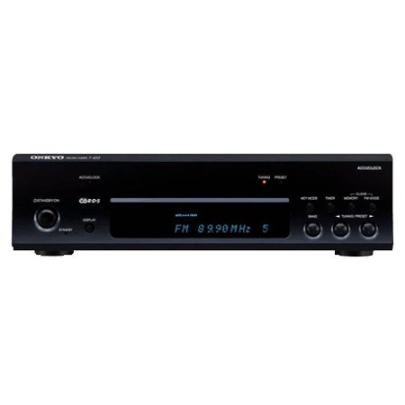 Onkyo T-433 Digitaler Stereo-Audio-Receiver (UKW-/MW-Tuner, 4-fach Timer, Accuclock-Funktion, RI-Kabel) schwarz