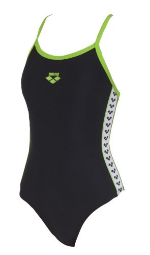 Arena Damen Badeanzug Meteor, black/energygreen/wh, 36, 28949