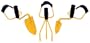 Vertex International AMS203 3-Piece Gardening Tools Set