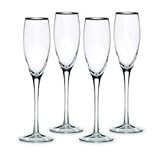By Mikasa-Cameo Platinum Collection Flute 7.5Oz Set of 4