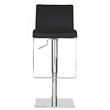 IMAGE OF Modern Design Dallas Black Leather Bar Stool