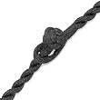 16" Black Twisted Silk Cord Necklace