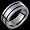 Adora - size 6.25 Titanium Band with Dark Blue Grooves. Choose Your Color for Free!