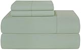 IMAGE OF Pointehaven T-800 Pima Cotton Deep Pocket Luxury California King Sheet Set, Sage