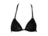 Guess Black/Red Sequined Triangle Swimsuit-top