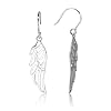 Sterling Silver Angel Wing Drop Earrings