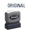 Xstamper Ecostamp "Original" Title Stamp, 2 x 0.5 Inches, Blue (4406)