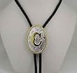 Silver/Gold Plated Monogram Letter "C" BoloTie