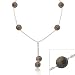 Sterling Silver Iridescent Genuine Freshwater Cultured Round Green Coin Pearl Twist D-cut Lariat Necklace